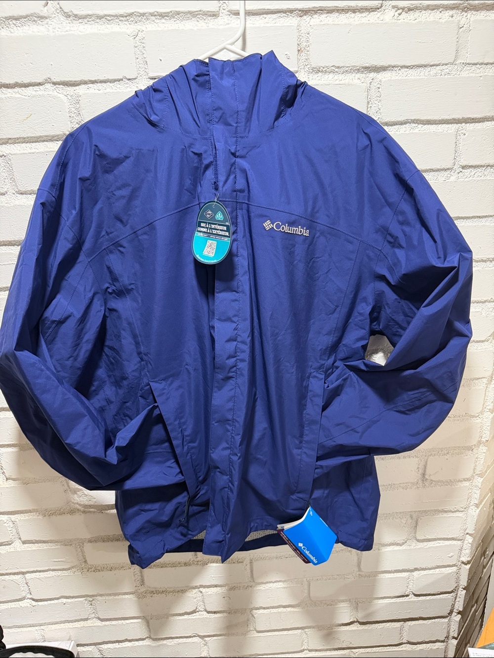 Columbia Royal Blue Hooded Raincoat